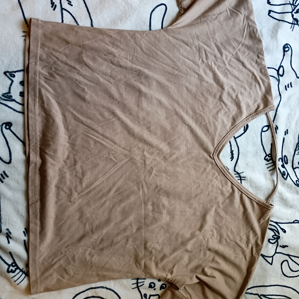 Casual Tan Crop Top for Women